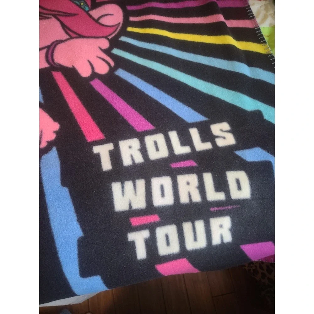 Trolls World Tour Poppy Rainbow Fleece Blanket Music Is Life Kids Throw Wrap